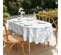 CCZM Feuille Bleue Nappe Ovale 180x240 cm Baies Orange, Nappe de Table Motif Fruits Botaniques en Polyester, Nappe en Tissu Imperméable et Anti-Tache, pour Cuisine, Salle à Manger, Jardin - S-164