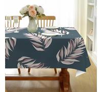 CCZM Feuille De Palmier Nappe Rectangulaire 160x200 cm Botanique, Nappe de Table Motif Pois Bohèmes en Polyester, Nappe en Tissu Imperméable et Anti-Tache - S-154