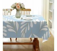 CCZM Feuille Nappe Motif Botanique, Nappe Rectangulaire 160x200 cm Anti Tache et Imperméable, Linge de Table en Polyester Lavable, Feuillage Bohème Décoration - S-153
