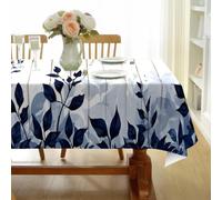 CCZM Feuille Nappe Rectangulaire 160x200 cm Botanique Rustique, Nappe de Table Motif Champêtre en Polyester, Nappe en Tissu Imperméable et Anti-Tache - S-194