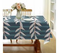 CCZM Feuille Tombante Nappe Rectangulaire 140x200 cm Botanique, Nappe de Table Motif Nautique Rustique en Polyester, Nappe en Tissu Imperméable et Anti-Tache - S-151