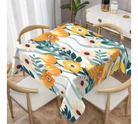 CCZM Floral Cartoon Nappe Carrée 100x100 cm Botanique, Nappe de Table Motif Été en Polyester, Nappe en Tissu Imperméable et Anti-Tache, pour Cuisine, Salle à Manger, Jardin - S-184