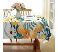 CCZM Floral Cartoon Nappe Rectangulaire 140x200 cm Botanique, Nappe de Table Motif Été en Polyester, Nappe en Tissu Imperméable et Anti-Tache - S-184