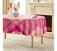CCZM Halloween Nappe Ovale 180x240 cm Imperméable avec Motif Carreaux | Citrouille Nappe de Table en Polyester Anti-tache, Nappe Décorative Carreaux pour Salle à Manger Cuisine Jardin