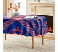 CCZM Halloween Nappe Ovale 180x240 cm Imperméable avec Motif Citrouille | Carreaux Tartan Nappe de Table en Polyester Anti-tache, Nappe Décorative Rayures pour Salle à Manger Cuisine Jardin