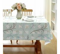 CCZM Liane en Lignes Nappe Rectangulaire 160x200 cm Botanique, Nappe de Table Motif Cottage en Polyester, Nappe en Tissu Imperméable et Anti-Tache - S-161