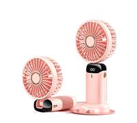 CCZRD 2 Pc USB Mini Ventilateur De Poche Extérieur Portable Climatiseur 3000 MAh Sans Fil Rechargeable Bureau Pliant Suspendu Cou Refroidissement Rapide Efficace Restez L'aise