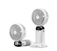 CCZRD 2 Pc USB Mini Ventilateur De Poche Extérieur Portable Climatiseur 3000 MAh Sans Fil Rechargeable Bureau Pliant Suspendu Cou Refroidissement Rapide Efficace Restez L'aise
