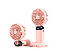 CCZRD 2pc Usb ventilateur de poche Mini Portable étudiant petit FFan affichage numérique pliant parfum Rechargeable électrique bureau Refroidissement Rapide Efficace Restez L'aise