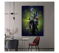 CCZWVH Poster de Valentino Rossi Moto peinture Mur Art Picture Imprimer for salon Décoration murale Décoration de la maison Cuadros 20x28 inch Pas De Cadre