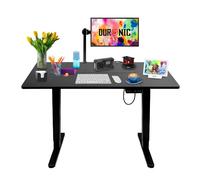 CD120 BK Bureau Assis-Debout électrique Complet avec Plateau de 120 cm Hauteur Ajustable de 72 à 118 cm Charge maximale de 70 kg Poste Travail Assis Debout Domicile télétravail Bureau