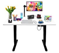CD120 BW Bureau Assis-Debout électrique Complet avec Plateau de 120 cm Hauteur Ajustable de 72 à 118 cm Charge maximale de 70 kg Poste Travail Assis Debout Domicile télétravail Bureau