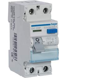 CDC225P Inter dif. 2P 25A 30mA type AC 2M HAGER