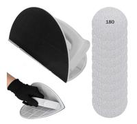 cddcwz Cale a Poncer Placo Ponceuse 90°,avec 10 feuilles abrasives 180 | Ponceuse d'angle pour Outil Poncage Bois pour Le Travail Du Bois Les Murs,cale plaque placo