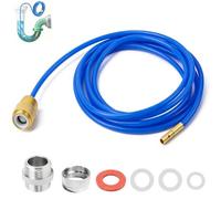 cddcwz Deboucheur canalisation haute pression,pour M22,M24 et 1/2 pouce | tuyau deboucheur canalisation,3 m de long,avec buse en laiton et joints,pour nettoyage (bleu)