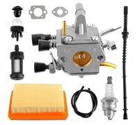 CDDCWZ Kit carburateur Compatible avec Stihl FS120, FS200,FS202,FS250,FS300 | comprenant joint, filtre à air, durite d'essence, filtre à essence et bougie d'allumage