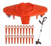 cddcwzTête de coupe WA0004 compatible avec les coupe-bordures sans fil Worx | Bobine remplaçable WA0010 WA0004 compatible avec les coupe-bordures Sense (1 bobine remplace 20 lames)