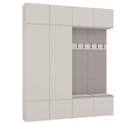CDF Armoire de Couloir avec 2 Portes et 2 Tringles à Vêtements 238 cm | Rangement pour Vestes, Placards Hauts et Bas, Mobilier pour Bureau et Maison, Organisation Domestique Quotidienne