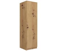 CDF Armoire moderne Malwa SD-50 | Couleur: chêne artisan | Idéal pour la chambre à coucher, couloir, chambre d'enfant ou bureau | Cintre pour vêtements, manteaux, vestes | À l'intérieur 4 étagères