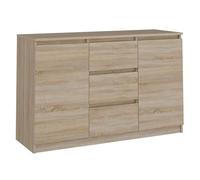 CDF Commode Moderne 2D3S (2 Portes, 3 tiroirs) | Couleur : Chêne Sonoma | Meuble de Rangement, pour Petits Objets | Idéal pour Le Salon, la Chambre à Coucher, la Chambre d'enfants