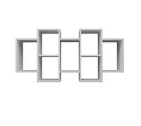 CDF Étagère Suspendue Bilbao 7.0 | Couleur : Blanc | pour Un Salon, Un Bureau et Une bibliothèque| étagère pour Livres et Jouets | Moderne | idéal pour Chambre d'enfant