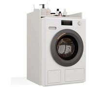 CDF Meuble Lave-Linge Pola NP 64cm Étagère Dessus Salle Bain Accessoires Gain Place Moderne Minimaliste Stable Cachemire 97cm 16mm Panneau Posé Montage Élégant Pratique Robuste Scandinave Compact XL