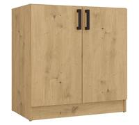 CDF Meuble sous Évier Cuisine 2 Portes Chêne Artisan avec Une Étagère | Rangement pour ustensiles, organisation des accessoires, produits de nettoyage, usage domestique quotidien, solution maison