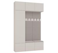 CDF Vestiaire d'Entrée Banc à Chaussures avec 1 Porte et 2 Bancs Tringle | Rangement pour Vestes, Placards Hauts et Bas, Mobilier pour Bureau et Maison, Organisation Domestique Quotidienne