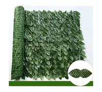 Ce Gazon Artificiel 50 x 200 cm, haie de Lierre Artificielle à Feuilles Vertes, Panneaux de clôture, Faux écran de confidentialité pour la décoration de la Maison, du Jardin ou du Balcon, 1