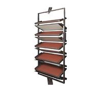 Ce Range-Chaussures Coulissant pivotant à 360° est doté d'une étagère de Rangement Multi-Niveaux réglable en Hauteur, idéale pour l'entrée et Le vestiaire. Il possède 4 Niveaux.