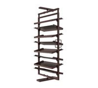 Ce Range-Chaussures Rotatif, doté d'une étagère de Rangement Verticale à 6 Niveaux, d'un Meuble à Chaussures Coulissant et d'une Hauteur réglable, est Un Organisateur Peu encombrant.