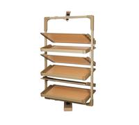 Ce Range-Chaussures Rotatif et Coulissant, avec étagère Verticale empilable en métal à Hauteur réglable, est Une Solution de Rangement Peu encombrante idéale pour Les placards.