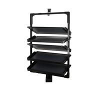 Ce Range-Chaussures Rotatif et Coulissant, doté d'une étagère de Rangement Multi-Niveaux en Alliage d'aluminium et d'une Hauteur réglable sur 8 Niveaux, Permet d'organiser Vos Chaussures.