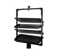 Ce Range-Chaussures Rotatif et Coulissant, doté d'une étagère de Rangement Multi-Niveaux en Alliage d'aluminium et d'une Hauteur réglable sur 8 Niveaux, Permet d'organiser Vos Chaussures.