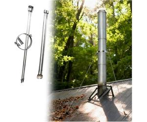 Ce Support de Conduit de cheminée, en Acier Inoxydable, est doté d'une Bride de Fixation de 280 mm, d'un Support métallique Durable pour tubage et d'un système de Suspension antirouille pour