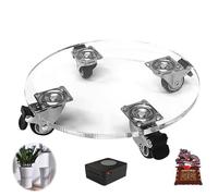 Ce Support pour Plantes avec roulettes verrouillables - Chariot Roulant Robuste pour déplacer Facilement Les Plantes d'intérieur et d'extérieur