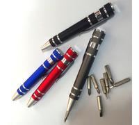 Ce tournevis multifonction 8-en-1 est fabriqué en alliage d'aluminium, équipé d'un corps de stylo amovible et de embouts interchangeables fendus durables, en en fait un outil idéal pour le démontage d