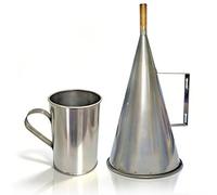 Ce viscosimètre à Entonnoir, en Acier Inoxydable, Comprend Un kit de Test avec Un gobelet doseur de 946 ML et Un Tamis de 1,6 mm (Maille 12). Il est idéal pour Les fluides de Forage pétroliers.