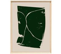 CEANOTHE Tableau mural encadré abstraction noir profond 60x80 cm Noir Noir