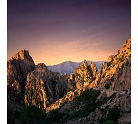 Ceanothe Tableau sur toile calanque de Piana 30x30 cm Décoration Murale Art Décoratif Muraux Peinture Imprimée en HD Salon Chambre Bureau Bois de Forêt FSC Fabriqué en France