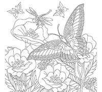 Ceanothe Tableau sur toile nature à colorier 30x30 cm Décoration Murale Art Décoratif Muraux Peinture Imprimée en HD Salon Chambre Bureau Bois de Forêt FSC Fabriqué en France