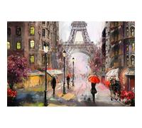 Ceanothe Tableau sur toile peinture Paris 45x65 cm Décoration Murale Art Décoratif Muraux Peinture Imprimée en HD Salon Chambre Bureau Bois de Forêt FSC Fabriqué en France
