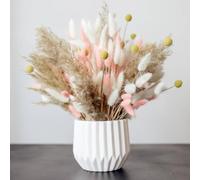 Ceanothe Tableau sur verre vase de fleurs séchées 45x45 cm - Impression Image Haute Définition Pour Décoration Murale avec Finition Brillante Fabriqué en France