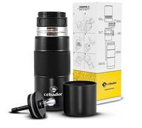 CEBADOR Yerbomos X ALL IN ONE - Thermos Yerba Mate 450 ml, Matero et Bombilla intégrés - Inox Noir