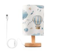 CEBUGI Lampes de table montgolfière pour salon, lampes de chevet, lampes de chevet pour chambre à coucher avec port de charge USB, veilleuse traditionnelle 13 x 24,6 cm