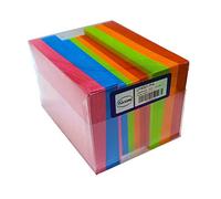 Cecami Lot de 100 cartes colorées avec enveloppe, 11x8cm petites cartes colorées pour fête d'anniversaire, cadeaux de mariage, cartes de vœux avec enveloppes 5 couleurs vives assorties