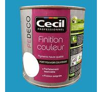 Cecil PE DECO Finition Couleur Bleu piscine Satin 0,5 L