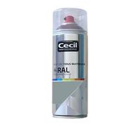 Cecil Peinture Aérosol Professionnel PA RAL - Gris galet satin (RAL 7045) 0,4 L