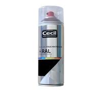 Cecil Peinture Aérosol Professionnel PA RAL - Noir Brillant (RAL 9005) 0,4 L