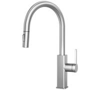 CECIPA Robinet Cuisine Douchette Extractible, Mitigeur de Cuisine Inox Brossé, Robinet Evier Cuisine, Robinetterie de Cuisine 2 Jets, Mitigeur Evier avec Douchette, Pivotant 360°, Installation Facile